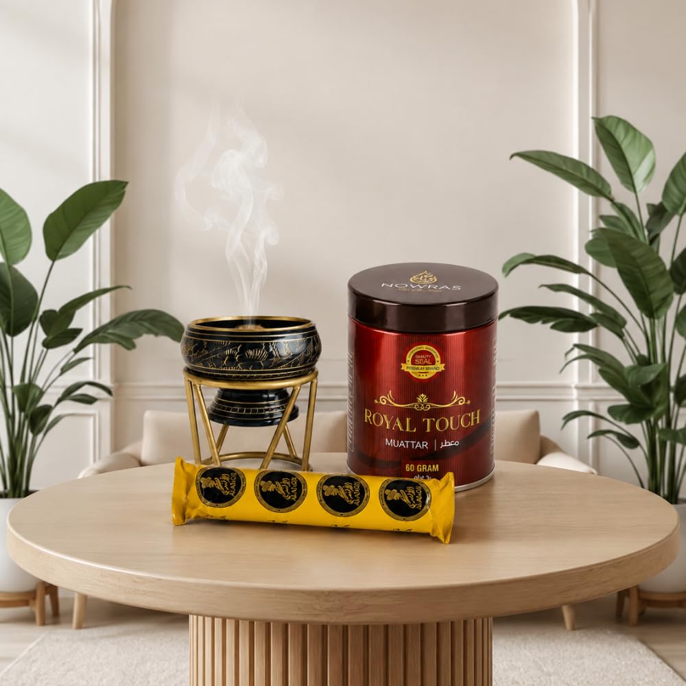 Royal Touch Bakhoor + Brass Burner Combo, picture 2